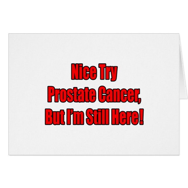 Goûtez Le Cancer De La Prostate. (Devant horizontal)