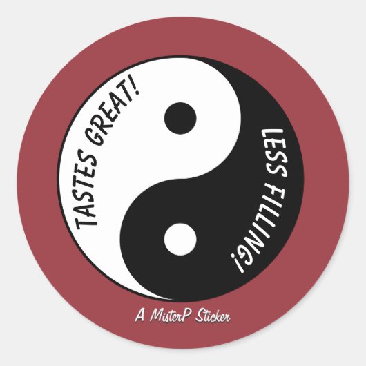 Goûts superbes / moins remplis - Un Sticker Mister (Devant)