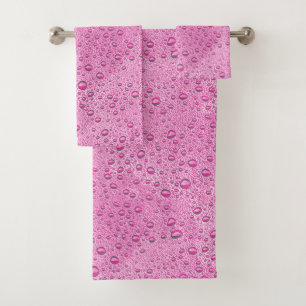 gouttelettes d'eau roses chaudes