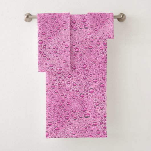 gouttelettes d'eau roses chaudes (En situation)