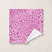 gouttelettes d'eau roses chaudes (Gant de toilette)