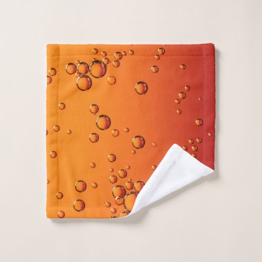 gouttelettes d'eau sur la surface orange (Gant de toilette)