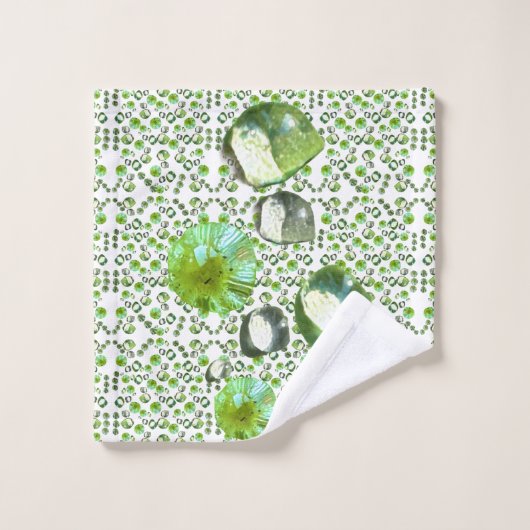 Gouttelettes Vertes (Gant de toilette)