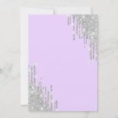 Gouttes de paillettes argentées, Invitation pour u (Dos)