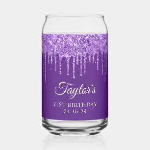 Gouttes de paillettes violettes pour 21e anniversa