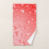 Gouttes de pluie Abstraite rouge (Serviette à main)