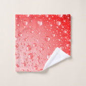 Gouttes de pluie Abstraite rouge (Gant de toilette)