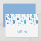 Gouttes de pluie bleues Merci (Devant / Derrière)