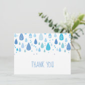Gouttes de pluie bleues Merci (Debout devant)