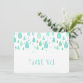 Gouttes de pluie vert menthe Merci (Debout devant)