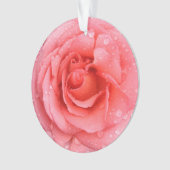 Gouttes d'eau de rose rouge romantique (devant)