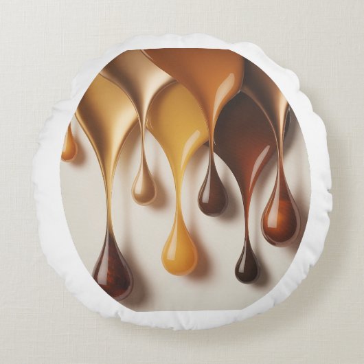 Gouttes Dorées - Art Liquide Luxe - Coussin (Devant)