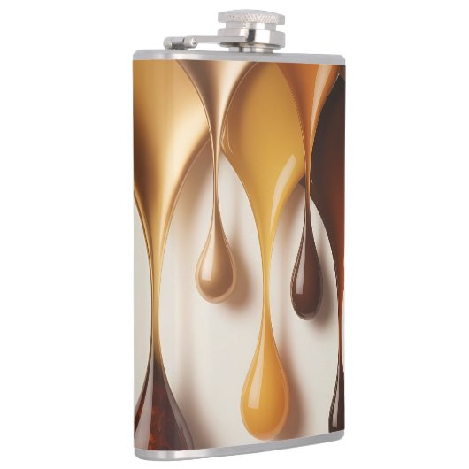 Gouttes Dorées - Art Liquide Luxe - Flasque (Droite)