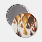 Gouttes Dorées - Art Liquide Luxe - Magnet (Recto/Verso)