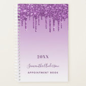 Gouttes violettes monogramme nom lavande (Devant)