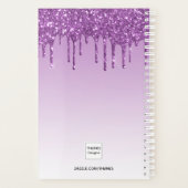 Gouttes violettes monogramme nom lavande (Dos)