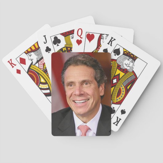 Gouverneur Andrew Cuomo die kaarten speelt! (Achterkant)