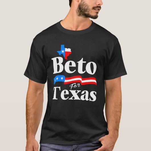 Gouverneur Beto voor Texas Map T-shirt (Voorkant)