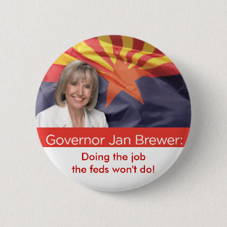 Gouverneur Jan Brewer van Arizona Ronde Button 5,7 Cm