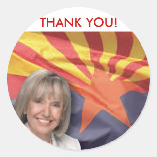 Gouverneur Jan Brewer van Arizona Ronde Sticker