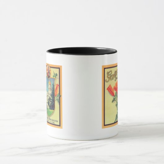 Gouverneur Sinaasappel LabelLindsay, CA Mok (Midden)