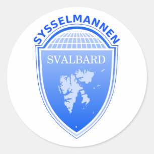 Gouverneur Svalbard, Noorwegen Ronde Sticker