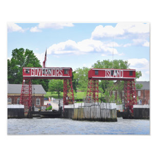 Gouverneur's eiland foto afdruk