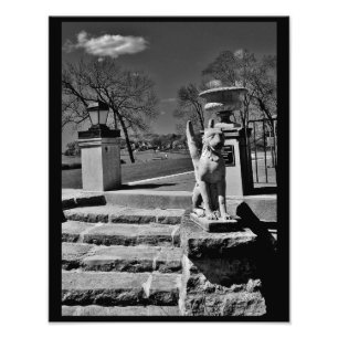 Gouverneur's Mansion Gargoyle Foto Afdruk