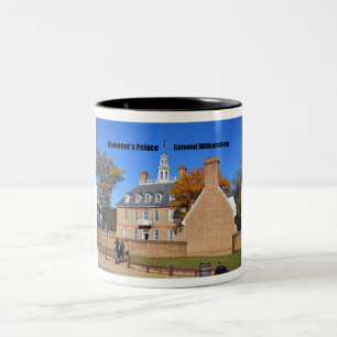 Gouverneur's paleis, koloniaal Williamsburg Tweekleurige Koffiemok