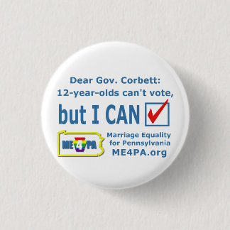 Gov. Corbett Buttonnen Ronde Button 3,2 Cm