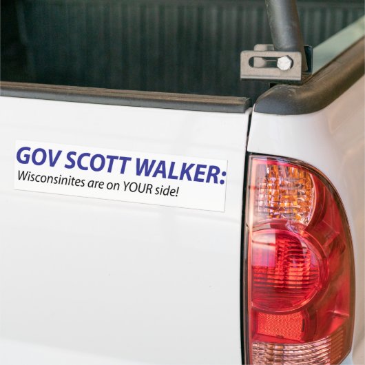 Gov Scott Walker Bumpersticker (Op Truck)