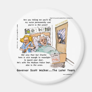 Gov Scott Walker Funny Satirical Gifts T - shirts, Magneet