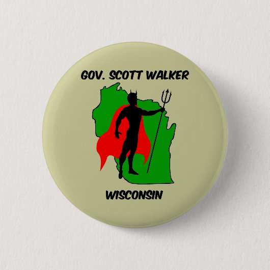 Gov Scott Walker Ronde Button 5,7 Cm (Voorkant)