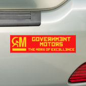 Government Motors Bumpersticker (Op auto)