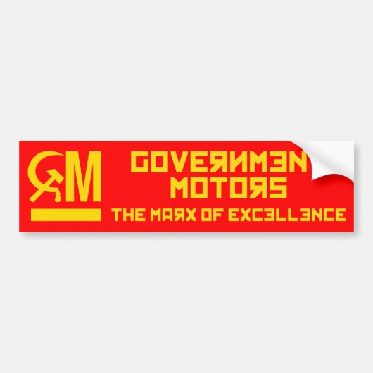 Government Motors Bumpersticker (Voorkant)