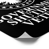 Government Shutdown Veteran Eagle Patriotic Litica Poster (Hoek)