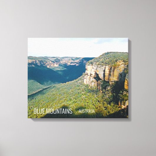 Govetts Leap Blue Mountains Australië reizen Canvas Afdruk (Voorkant)