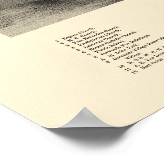 Gowanda, NY Panoramic Map - 1892 Poster (Hoek)