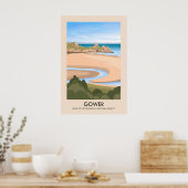 Gower AONB Reisposter Poster (Keuken)