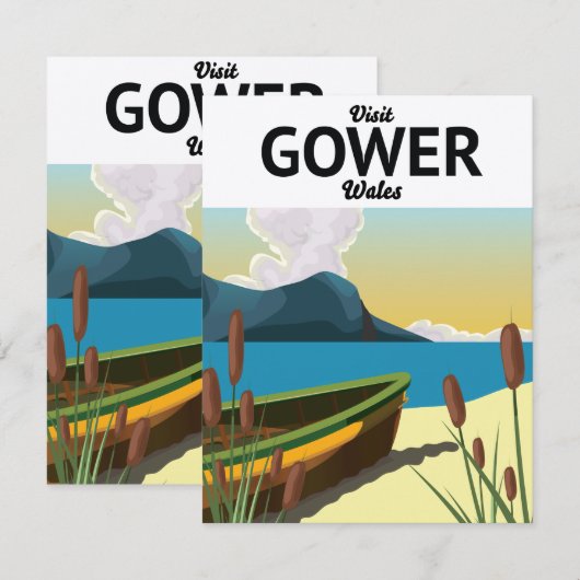 Gower Wales reisposter (Voorkant / Achterkant)