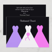 Gowns Bridesmaid Luncheon ou Brunch Invitation (Devant / Derrière)