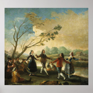 Goya - Dans van majos aan de oevers van de Manzana Poster