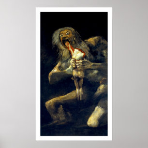 Goya: Saturnus die zijn zoon verlost Poster