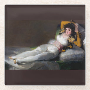 Goya Schilderij - Geklede Maja - La Maja Vestida Glazen Onderzetter