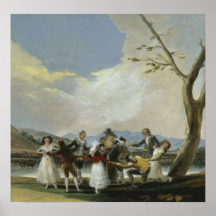 Goya - spel van de buffetten van Man van het Blind Poster