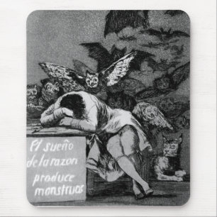 Goya The Sleep of Reason Produceert Monsters Muismat
