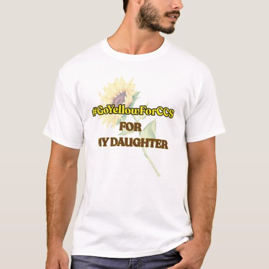 #GoYellowForCCS - Dochter Tshirt (Voorkant)