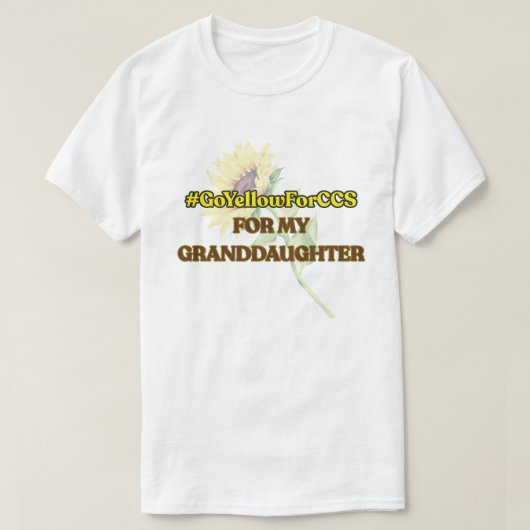 #GoYellowForCCS - Kleindochter Tshirt (Design voorkant)