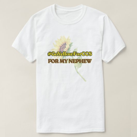 #GoYellowForCCS - Nephew Tshirt (Design voorkant)