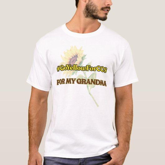 #GoYellowForCCS - Oma Tshirt (Voorkant)